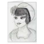 Vintage Deco Girl Greeting Card