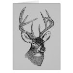 Vintage deer art graphic card