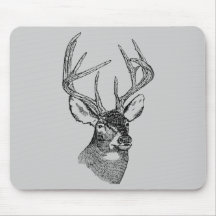 Vintage deer art graphic mouse pad