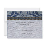 Vintage Denim Floral Wedding RSVP Announcement
