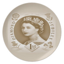 Vintage Diamond Jubilee 60th Anniversary Plate