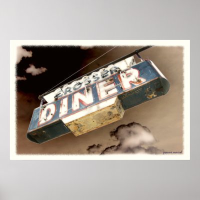 Vintage Diner Sign Poster by image_americana