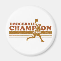 Vintage Dodgeball Champion Refrigerator Magnets