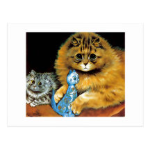Vintage Doll Cat Postcard