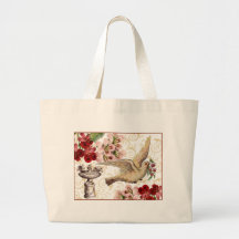 Vintage Dove & Birdbath Bag
