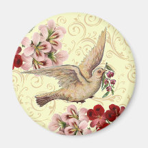 Vintage Dove Fridge Magnet