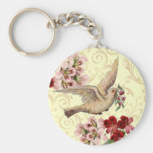 Vintage Dove Keychain