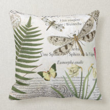 Vintage Dragonflies pillow