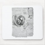 Vintage drawing of a foetus in the uterus 1 mousepads