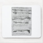 Vintage drawing of arm structure mousepads