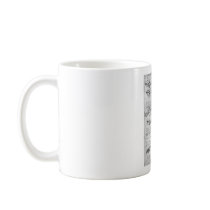 Vintage drawing of arm structure coffee mug