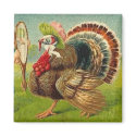 Vintage Dressed Up Turkey magnets