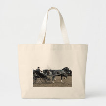 Vintage Driving Horse Tote Bag