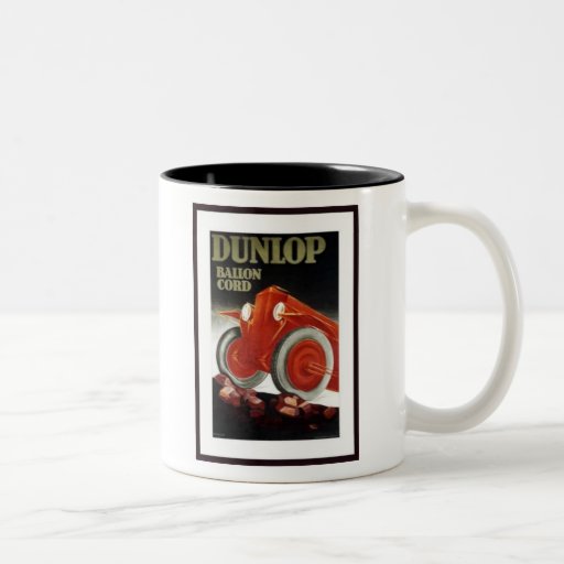 Vintage Dunlop Ballon Cord Auto Parts Ad Mug