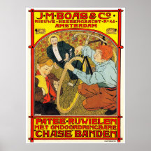 Vintage Dutch Bicycle Poster Print