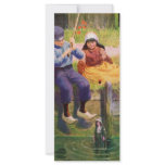 Vintage - Dutch Children Fishing For Dolls rack cards