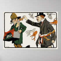 Vintage Dutch Poster Print: Theatre de Puces