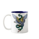 Vintage Eagle and Snake Tattoo Art mugs