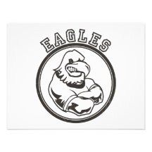 Vintage Eagles Mascot Invite