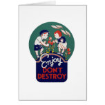 Vintage Earth day Illustration Greeting Card