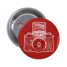 Vintage East German Camera II - Maroon Pins