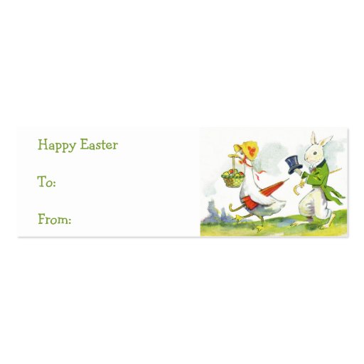 Vintage Easter basket gift tags Business Card Templates