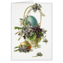 Vintage Easter Basket Greeting Cards