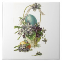 Vintage Easter Basket Tile