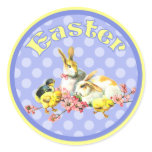 Vintage Easter Bunnies and Baby Chicks stickers