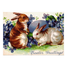 Vintage Easter Bunnies Invitations