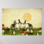 Vintage Easter Bunnies Print