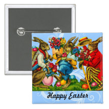 Vintage Easter Bunny Button