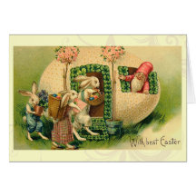 Vintage Easter Bunny Card