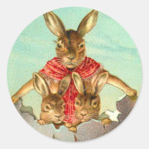 Vintage Easter Bunny Stickers