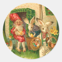 Vintage Easter Bunny Stickers