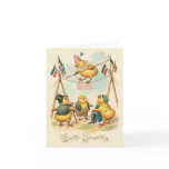 Vintage Easter Card With Circus Chicks