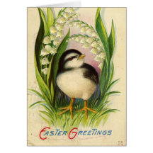 Vintage Easter Chick Card