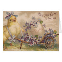 Vintage Easter Chick Card