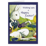 Vintage Easter Greeting Card - Dressed Rabbit