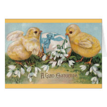 Vintage Easter Greetings (Chicks & Egg)  Cards