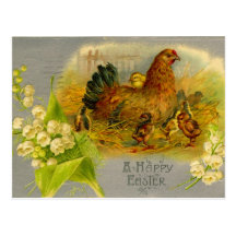 Vintage Easter Hen Post Cards