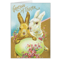 Vintage Easter Joys Card - Bunnies