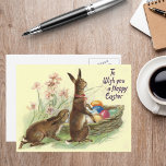 Vintage Easter Rabbits Postcard