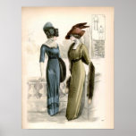 Vintage Edwardian Fashion Poster posters