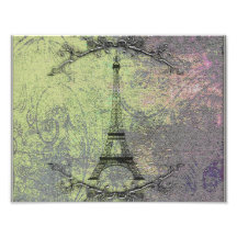 Vintage Eiffel Tower Photographic Print
