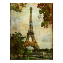 Vintage Eiffel Tower Post Cards