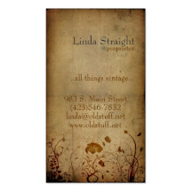 Vintage Elegance Floral Business Card