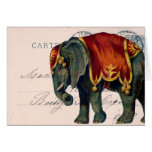 Vintage Elephant Postcard Digital Art, Birthday