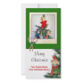 Vintage Elf Green Photo Card Template