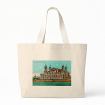 Vintage Ellis Island, New York City Canvas Bags